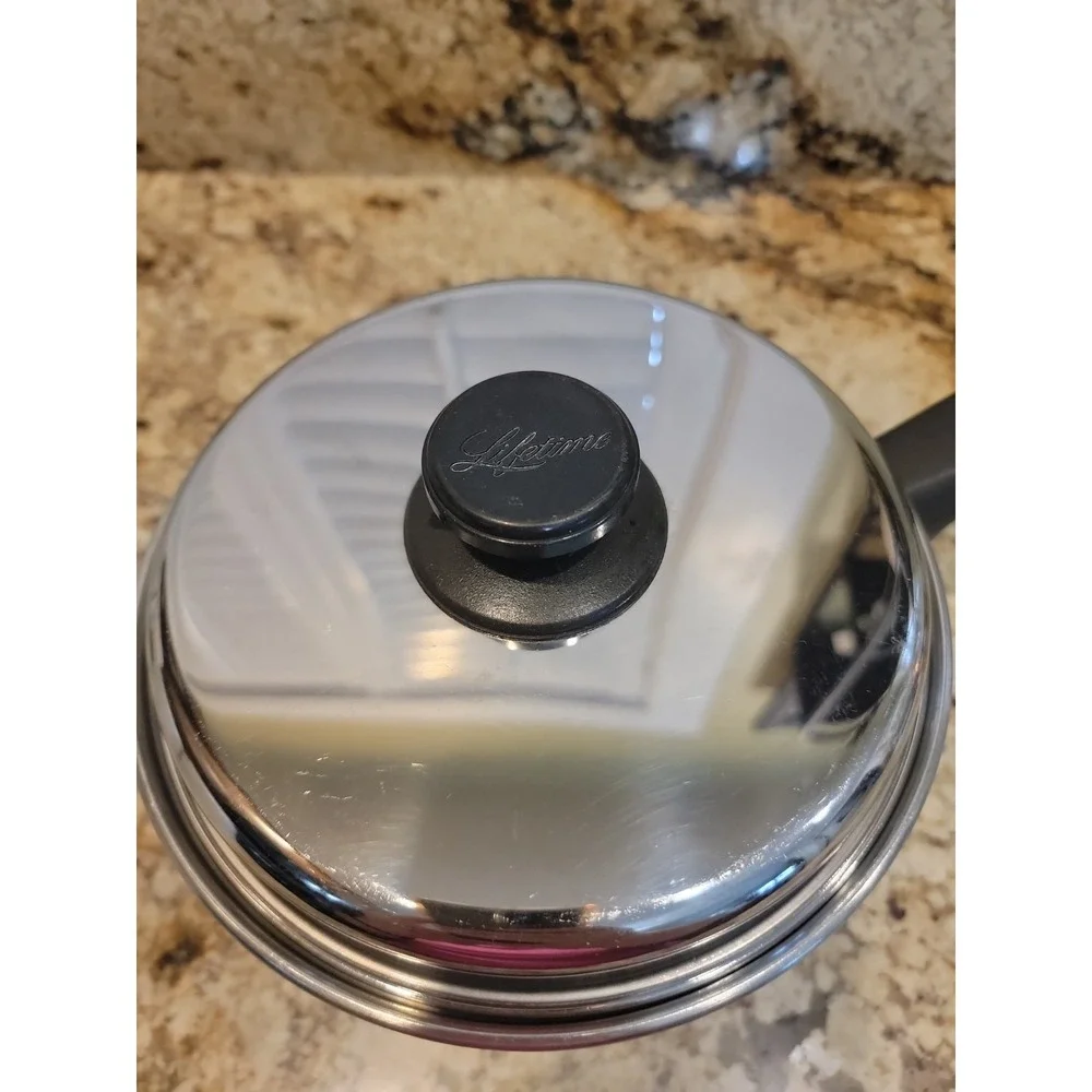 VTG T304 Lifetime 2 Quart Saucepan Stainless Steel w/Lid Approximately 7